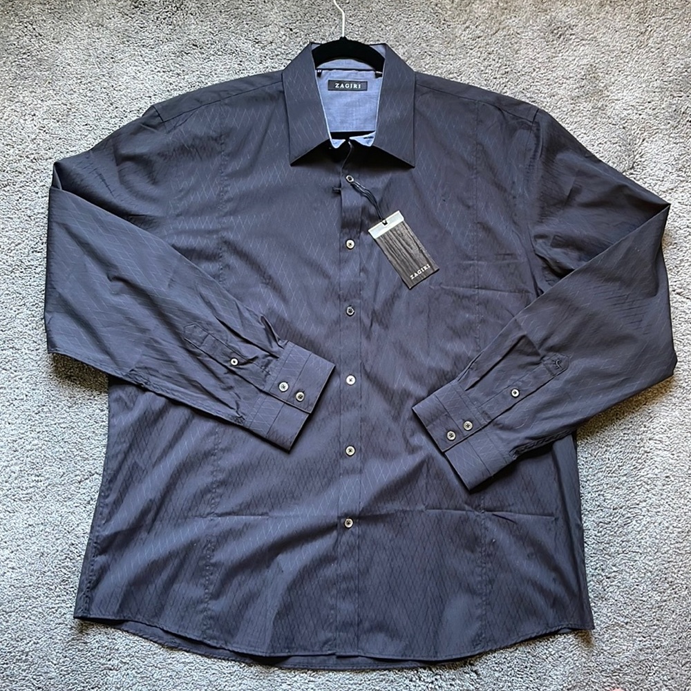 NWT Zagiri Black Diamond Button Down